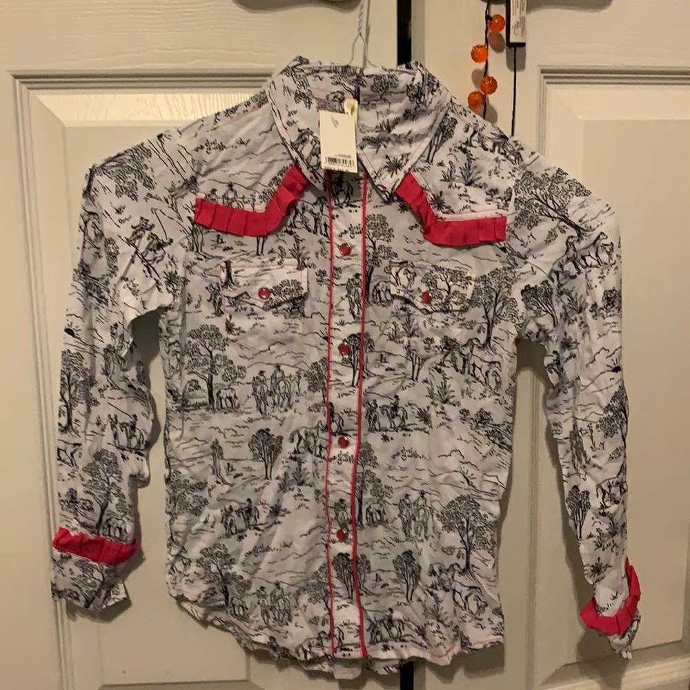 Girls Roper western shirt size 6-6X